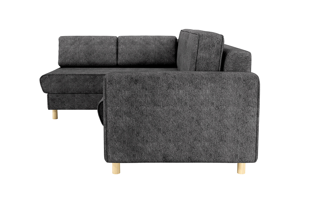 Шелдон / Диван - кровать угловой велюр sierra 9 темно-серый